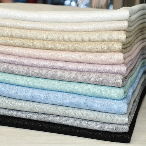 Трикотаж Ангора плотная с люрексом  (нежный голубой)