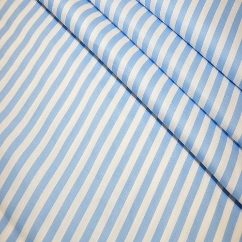 Поплин полоска  шир.1 см (голубой)