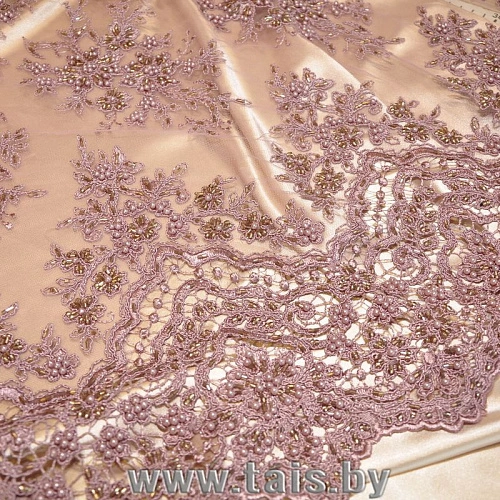 Вышивка на сетке с биссером (фиолетовый)