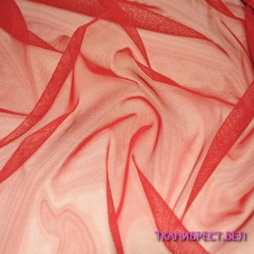 Ткань Сетка стрейчевая (вишнёвый)
