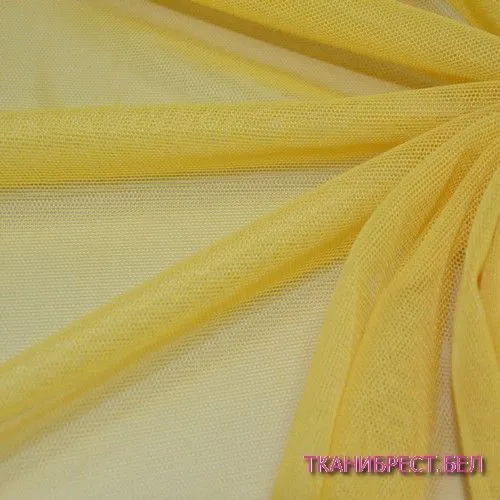 Ткань Сетка стрейчевая (желтый)