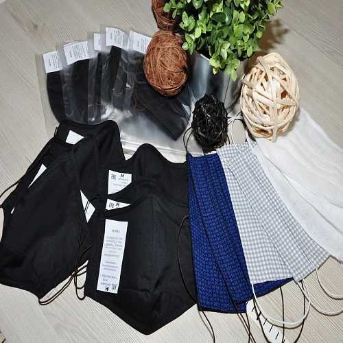 Маска защитная многоразовая (клетка)