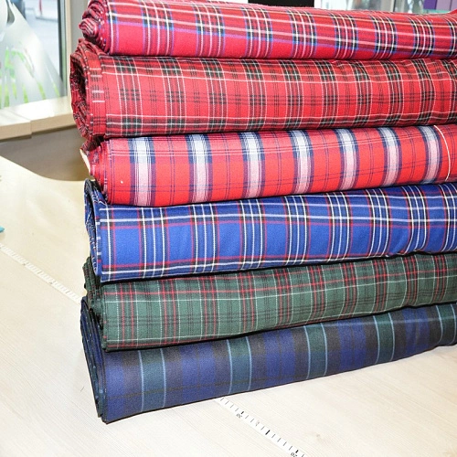 Костюмная ткань Полушерсть клетка (бутылка)