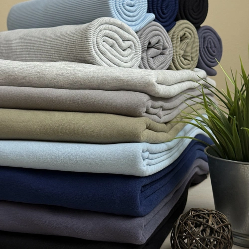 Футер 3-х нитка с эффектом велюра (серый-меланж)