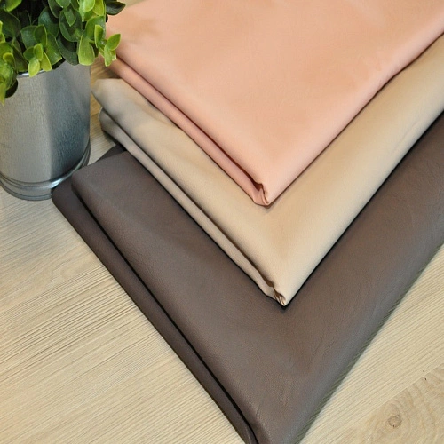 Кожзам на трикотажной основе (тауп фактурный)