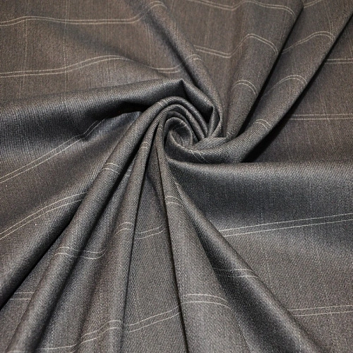 Костюмная ткань "Клетка  " (темно-серый гленчик)