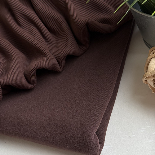 Футер 3-х нитка с эффектом велюра (шоколад)