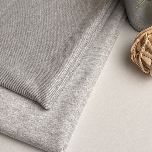 Футер 3-х нитка с эффектом велюра (серый-меланж)