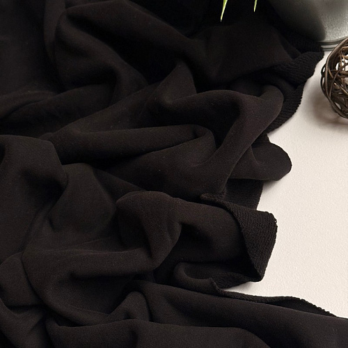 Футер 3-х нитка с эффектом велюра (черный)