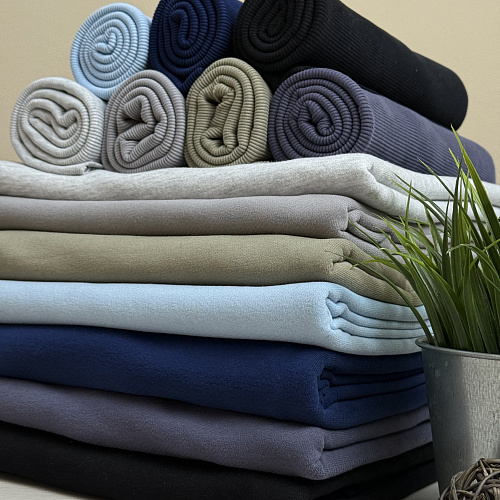 Футер 3-х нитка с эффектом велюра (индиго)