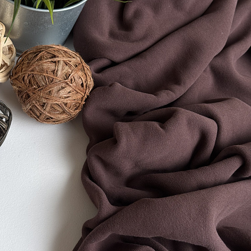 Футер 3-х нитка с эффектом велюра (шоколад)