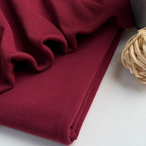 Футер 3-х нитка с эффектом велюра (бургунди)