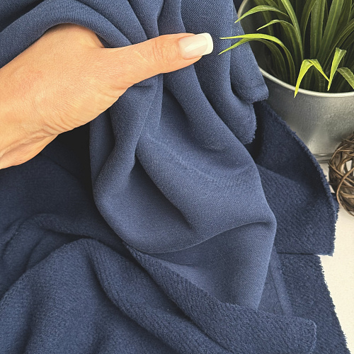 Футер 3-х нитка с эффектом велюра (индиго)