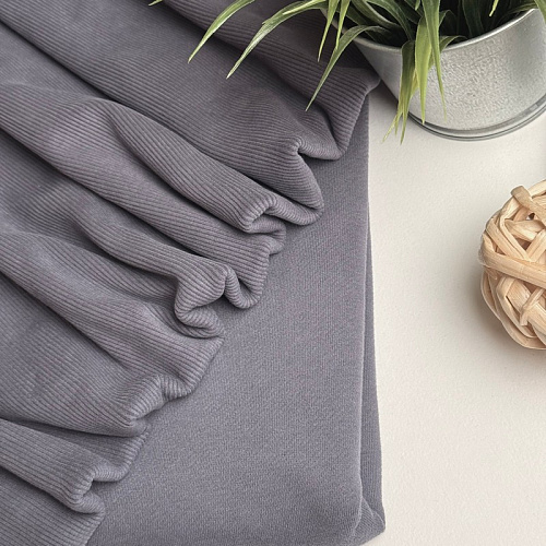 Футер 3-х нитка с эффектом велюра (графит)