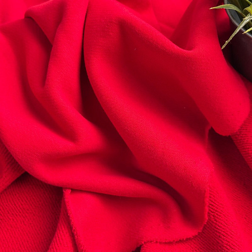 Футер 3-х нитка с эффектом велюра (красный)