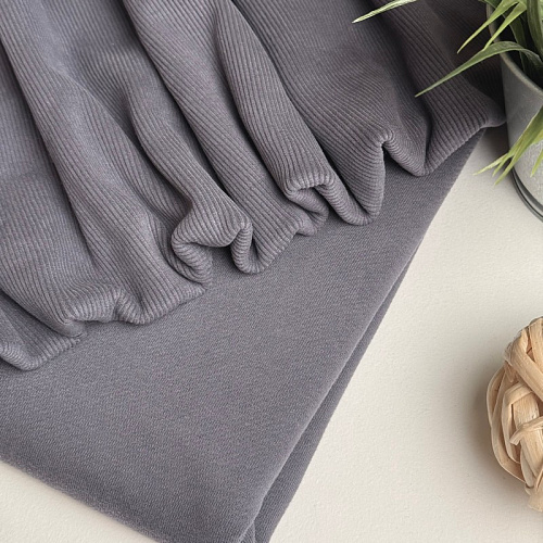 Футер 3-х нитка с эффектом велюра (графит)