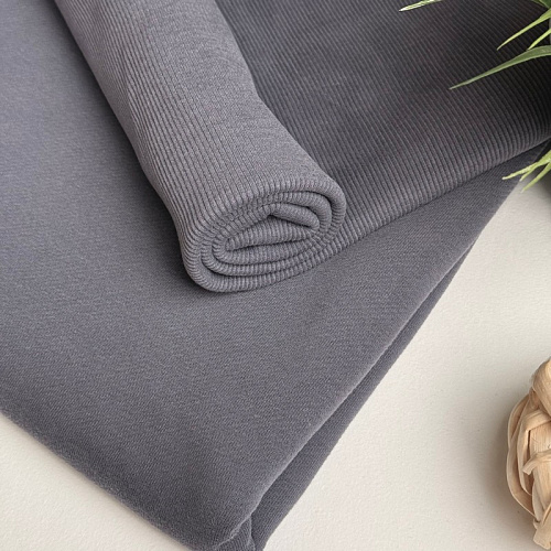 Футер 3-х нитка с эффектом велюра (графит)