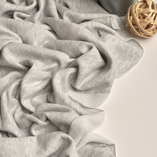 Футер 3-х нитка с эффектом велюра (серый-меланж)